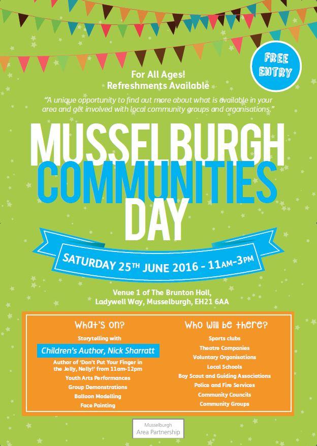 Musselburgh Communities Day poster