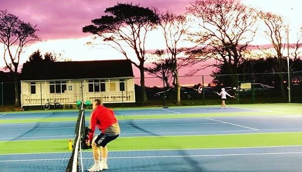 New floodlights promise a bright future for tennis in Dunbar 