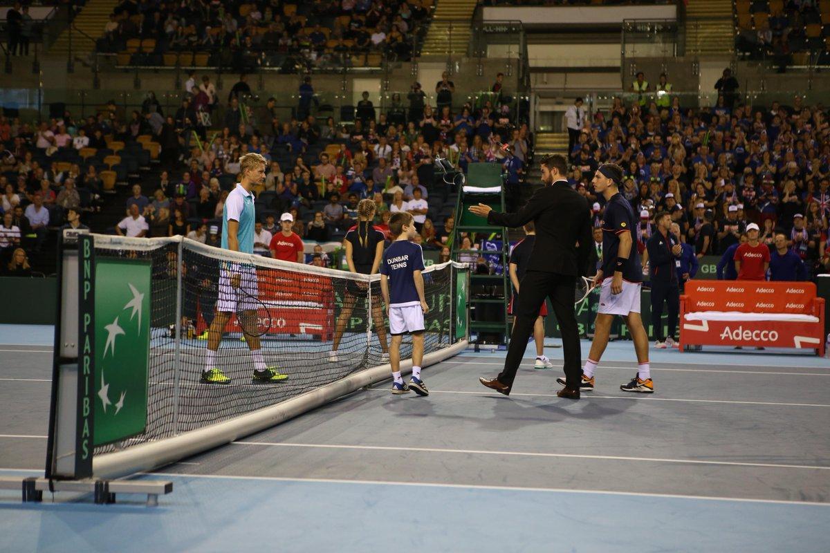 Ben has a ball at the Davis Cup! 