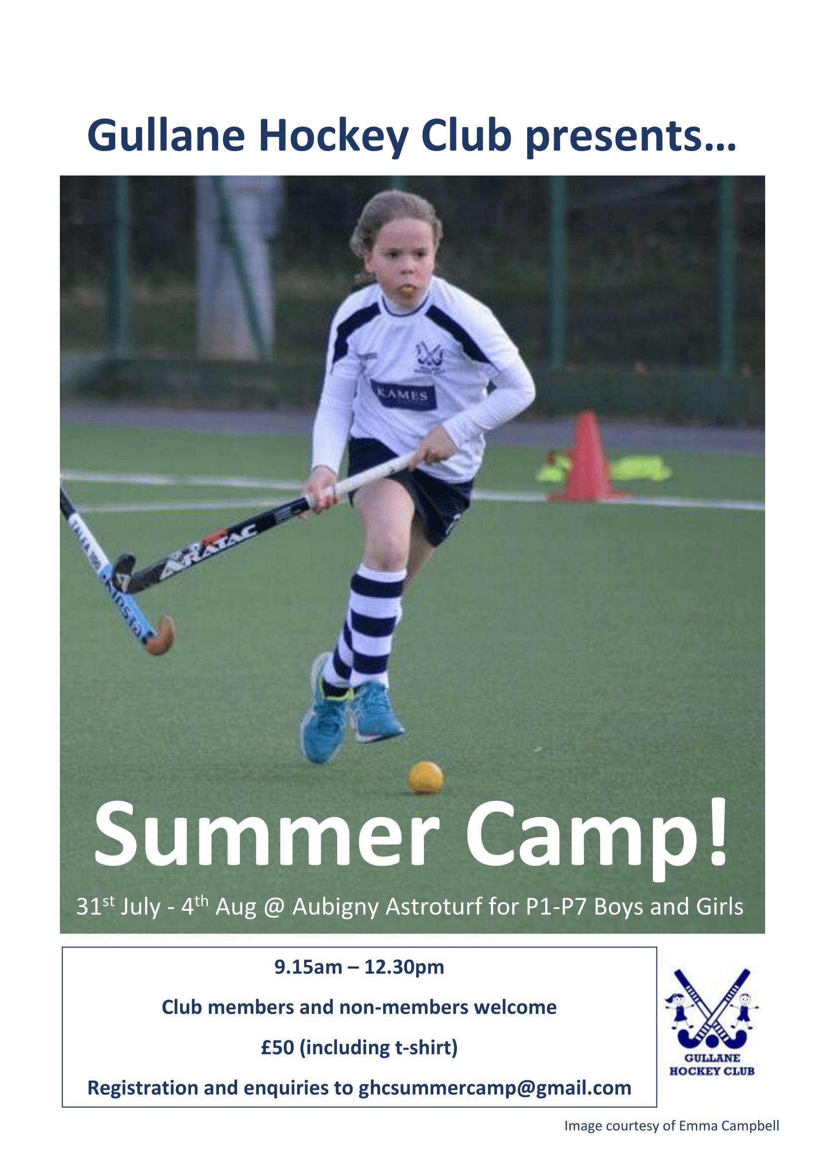 Gullane Summer hockey camp