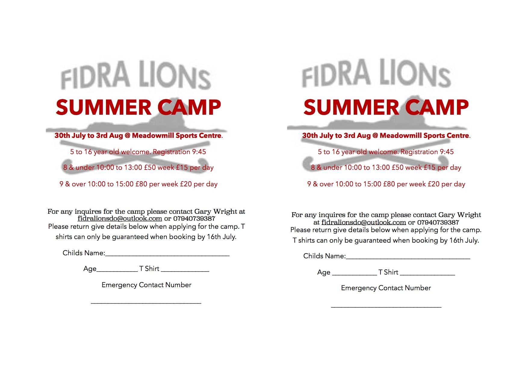 Fidra summer camp